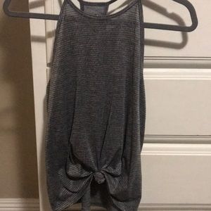 Old Navy grey and black striped tank!